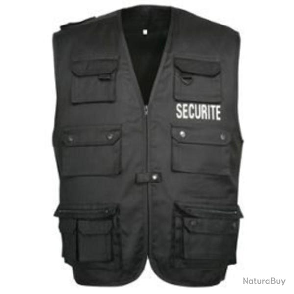 Gilet reporter noir SECURITE