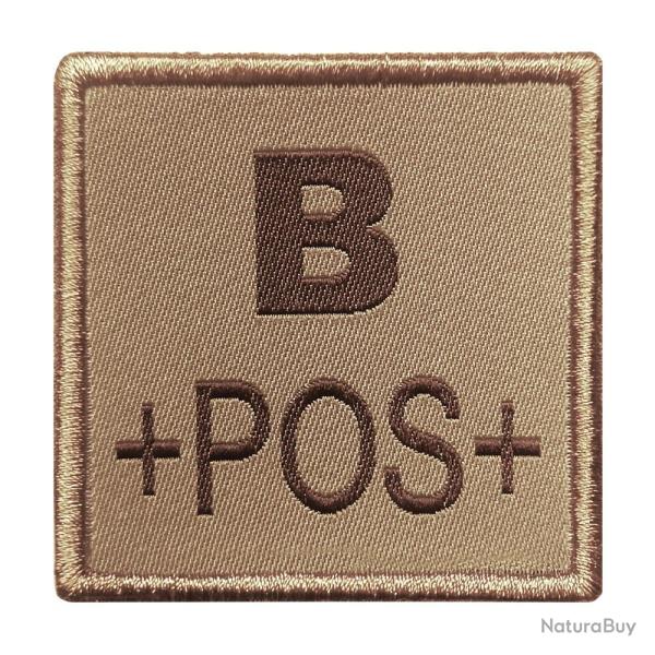 Patch Groupe Sanguin Tissu Beige B pos