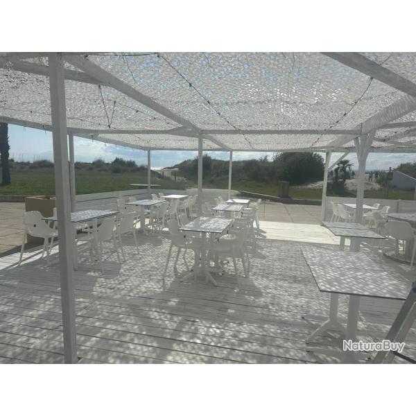 Filet de camouflage renforc� Bartavel - 80% d'ombrage - BLANC Blanc 5x5m