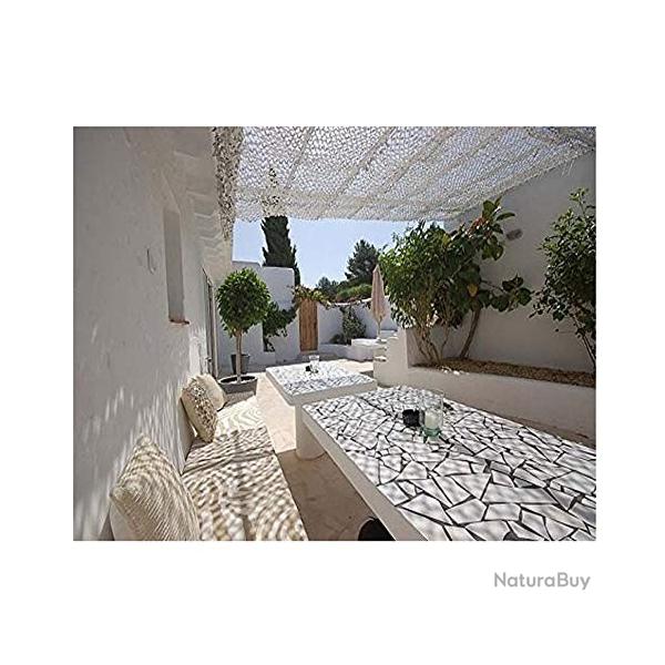 Filet de camouflage renforc� CamoSystems - 50% d'ombrage - Blanc/Gris Blanc 3x3m