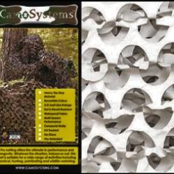 Filet de camouflage Anti-feu "Crazy Camo" - Blanc/Gris Blanc 2,2x3m