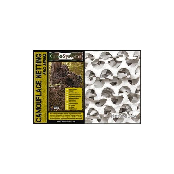 Filet de camouflage Anti-feu "Crazy Camo" - Blanc/Gris Blanc 2,2x3m