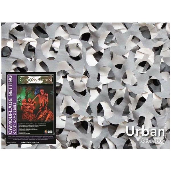 Filet de camouflage Anti-feu "Crazy Camo" Gris Gris 2,2x3m
