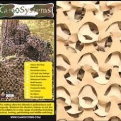 Filet de camouflage Anti-feu "Crazy Camo" - Beige Beige 2,2x3m