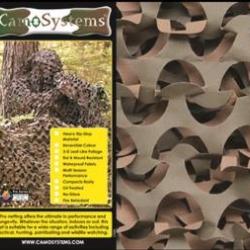 Filet de camouflage Anti-feu "Crazy Camo" - Vert/Marron Cam CE 2,2x3m