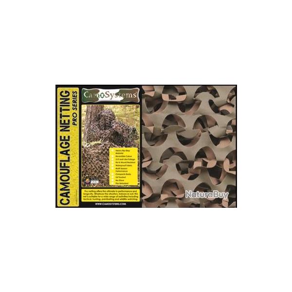 Filet de camouflage Anti-feu "Crazy Camo" - Vert/Marron Cam CE 2,2x6m
