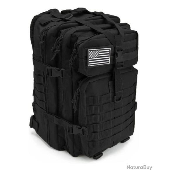 Sac � Dos Tactique Militaire 45L Imperm�able Randonn�e Chasse P�che Trekking Alpinisme Noir