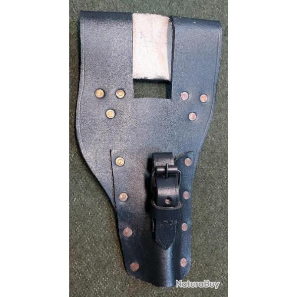 Repro ** Gousset / porte fourreau ** rivet� ** ba�onnette Gras & Lebel rosalie ** Noir **