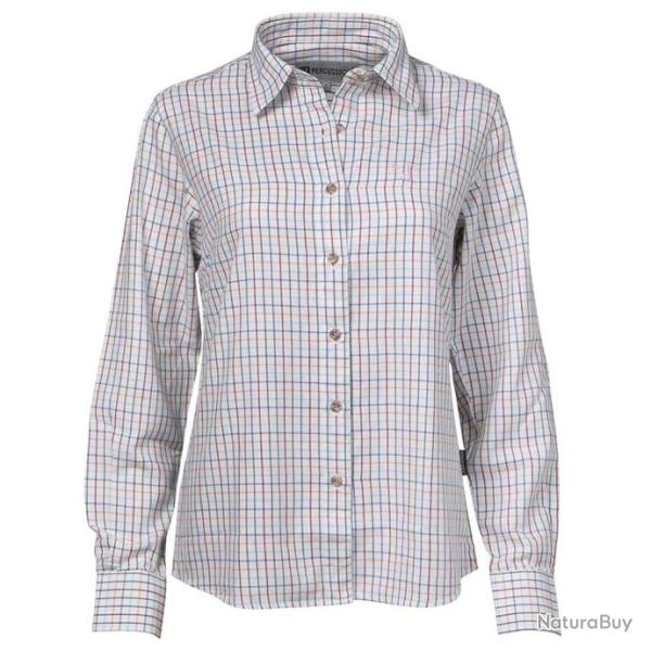 CHEMISIER PETITS CARREAUX FEMME OCRE