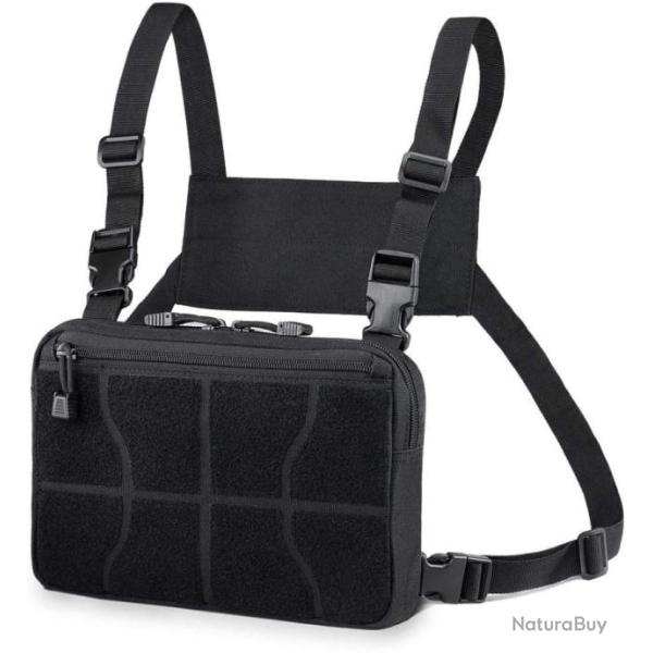 Pochette Tactique Molle Poitrine Tactique Sac de Veste Molle Sacs Pochette Avant Camouflage Harnais