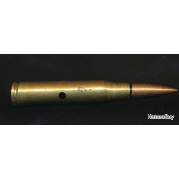 UNE CARTOUCHE de 7,5x54 Mle 1929 � Balle Mle 1924C version chemise balle  cuivre  Par SFM