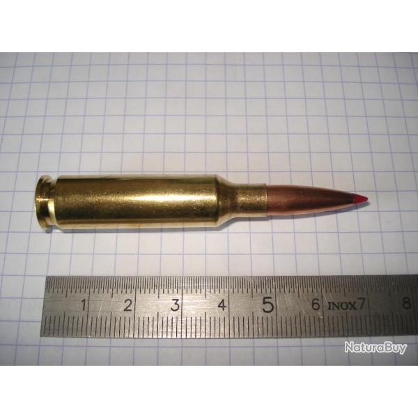 une cartouche de 6,5mm creedmoor marque hornady pour collection ogive eldx