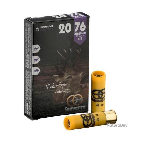 Munitions SAUVESTRE balle fl�che magnum cal. 20/76 par 6