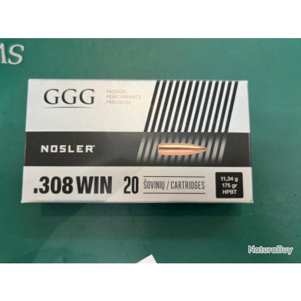 Munition GGG 175gr hpbt match par 600