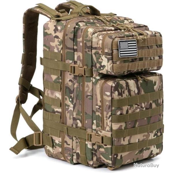 Sac � Dos Militaire Tactique 45L Grande Capacit� �tanche Chasse P�che Randonn�e Escalade Camouflage