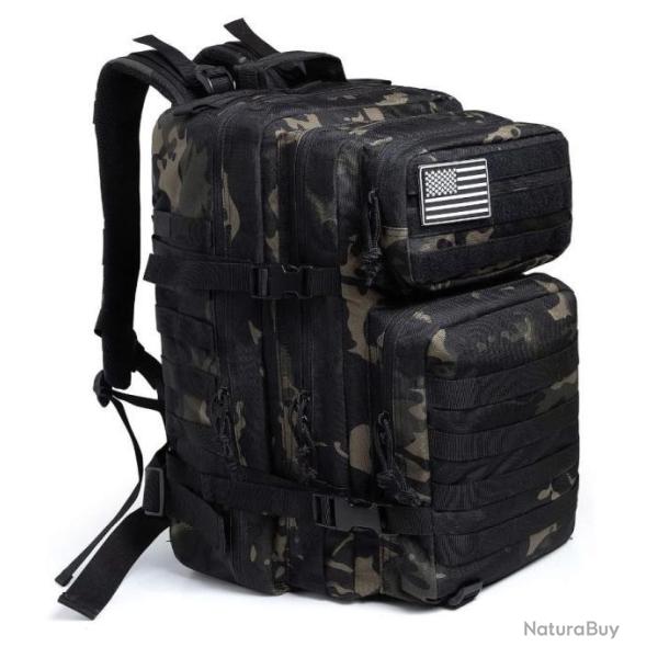 Sac � Dos Militaire Chasse P�che Tactique 45L Grande Capacit� Molle �tanche Chasse Randonn�e Camping