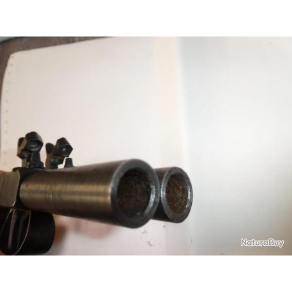 pistolet � percussion � deux canons