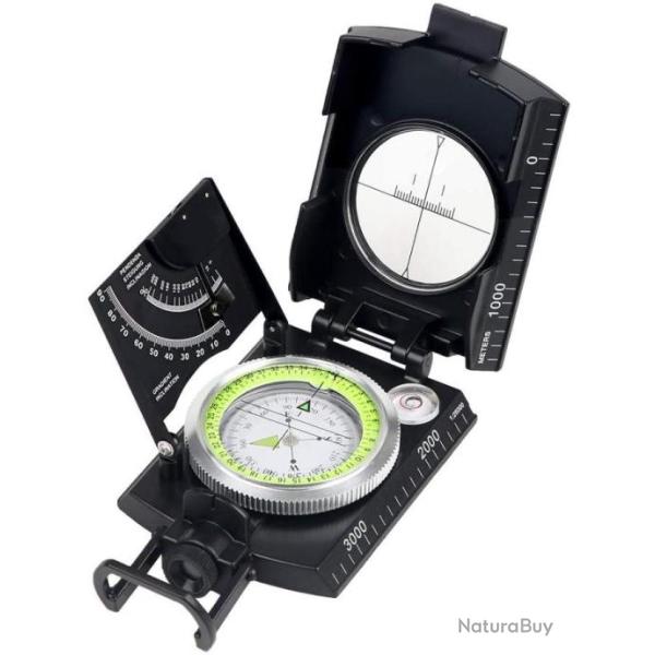 Boussole Multifonction Professionnelle enti�rement m�tal �tanche Haute pr�cision inclinom�tre Bulle