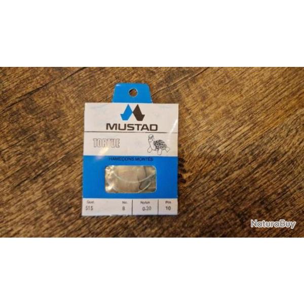 Hame�on mont� Mustad Tortue n�8 Nylon 0.20