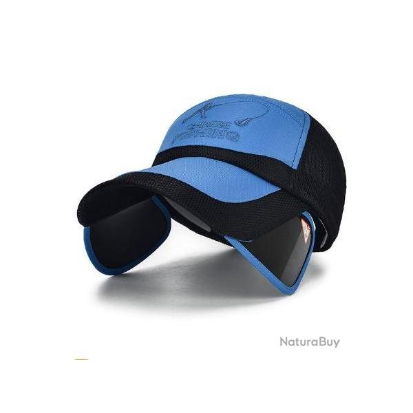 Nouveau Casquette Visi�re R�tractable Sp�cial P�che Plage Randonn�e Maille Respirante Protection UV