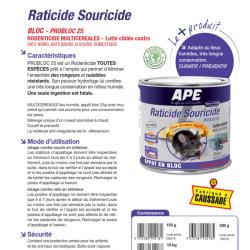 App&acirc;t raticide et souricide en cubes Probloc 10kg