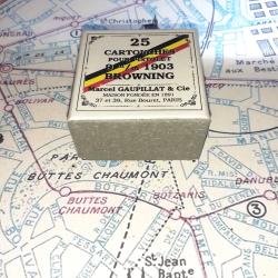 9 mm Browning; 9 mm Luger; 9 mm Steyr (Gaupillat): Reproduction boite munitions (vide) GA 10261609