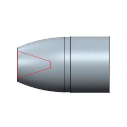 Moule &agrave; quatre cavit&eacute;s - ogive 9mm - 357-125 HP PB de calibre .357" - Laiton