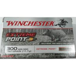Cartouche &agrave; balle Winchester 300wm Extreme Point 180GR 