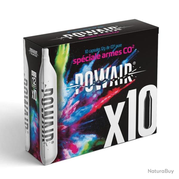 Bo�te de 10 cartouches CO� CO2 Powair pour armes � air comprim�