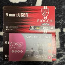 1000 FIOCCHI 9mm PARA FMJ 124GR 