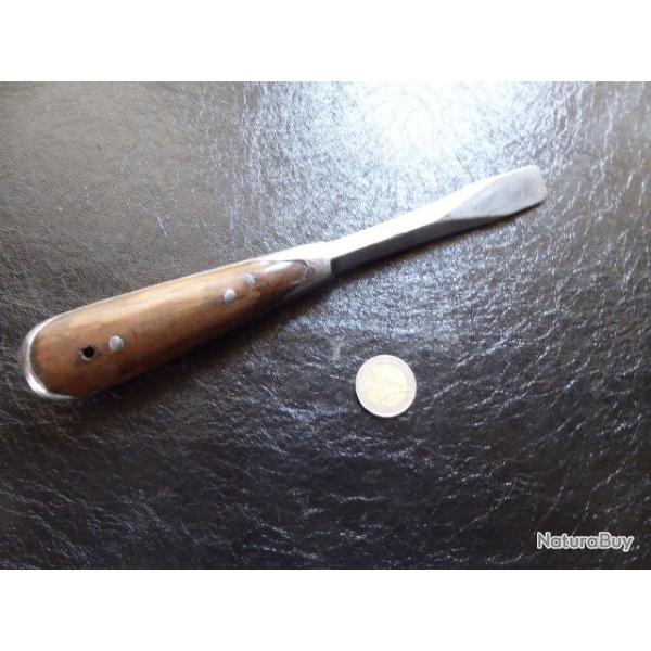 grand et gros  tournevis manche bois ancien  panne de 17,5 mm  longeur  24 cm