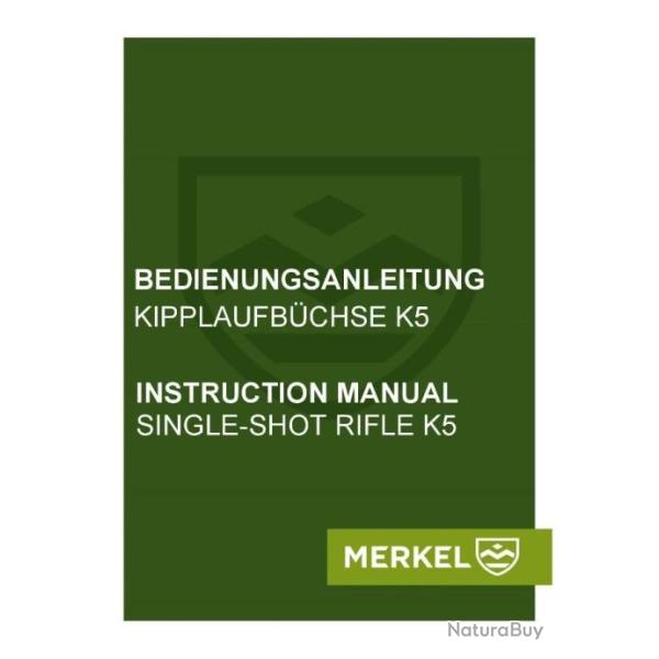 notice MERKEL K5 en Anglais (envoi par mail) - VENDU PAR JEPERCUTE (m1531)
