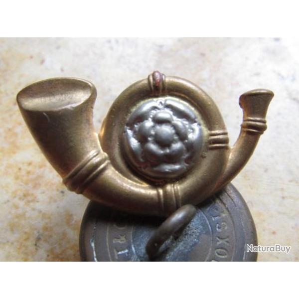 cap badge King own Yorkshire light infantry  Regiment Anglais ww1 ww2 premire seconde guerre