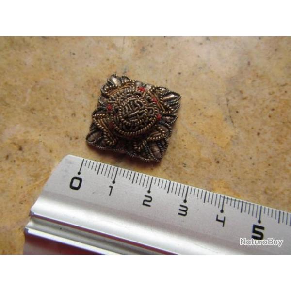 gland brod� grade lieutenant capitaine tiss� GB cap badge Anglais ww1 ww2 premi�re seconde guerre