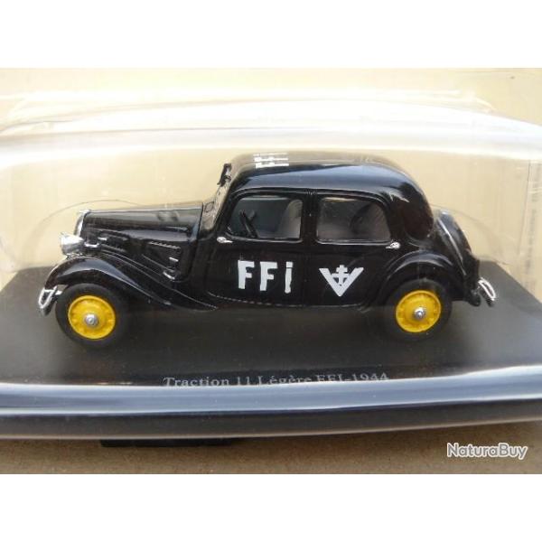 MILITAIRE ww2 CITRO�N TRACTION 11 LEGERE DE 1944 FFI AU 1/43�me