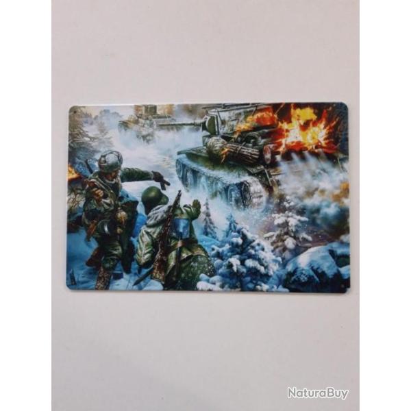 PLAQUE METAL WWII "FRONT DE L EST,T-34"