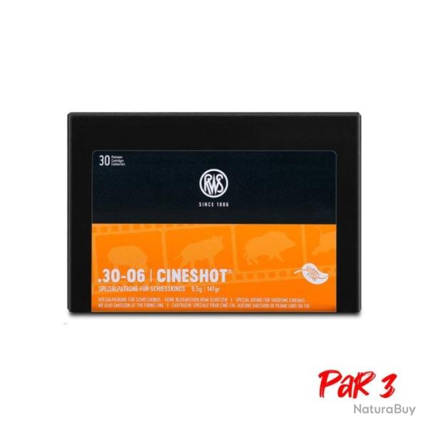 Cartouches RWS Cinetir - Cal.30-06 - 9.5 g / 147 gr / Par 3