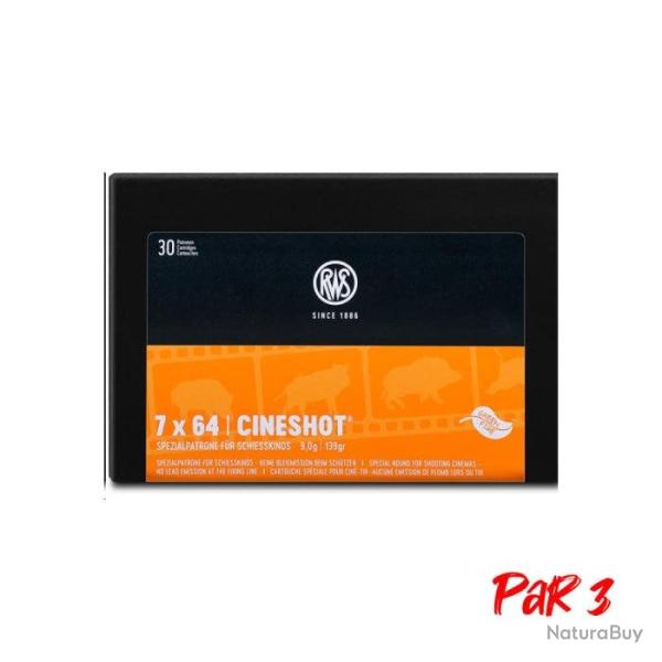 Cartouches RWS Cinetir - Cal.7x64 - 9 g / 139 gr / Par 3