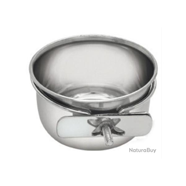 Mangeoire acier Inox. avec crochet taille S