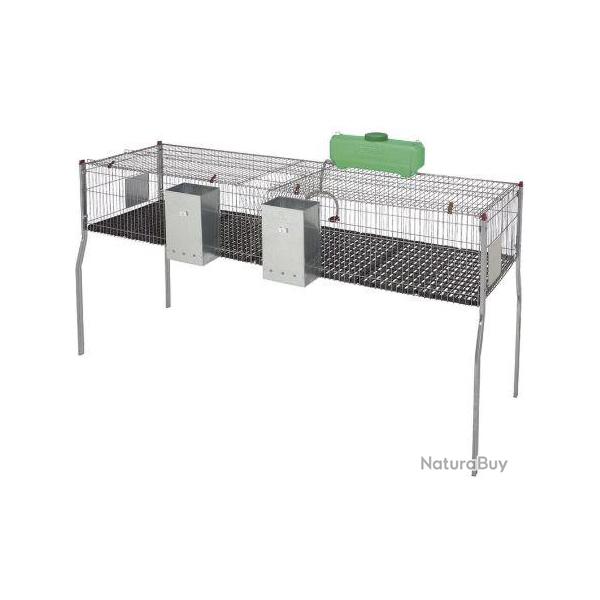 Cage pour lapins GAMMA 4 - 2 compartiments
