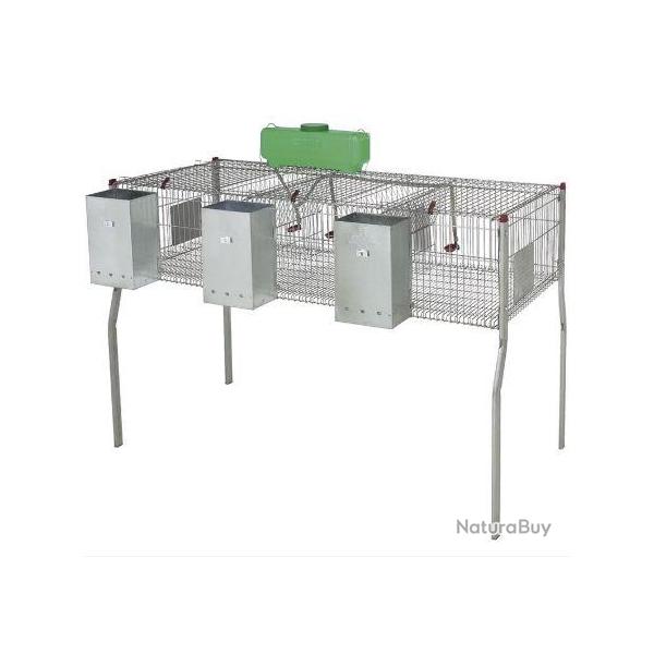 Cage pour lapins GAMMA 3 - plancher metal