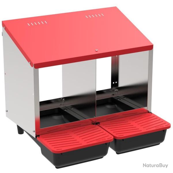 Pondoir collecteur d'oeufs en plastique 2 compartiments