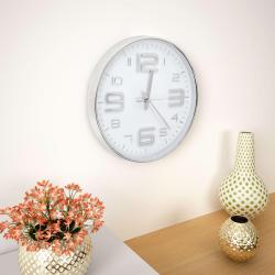 Horloge murale 30 cm Argent&eacute;