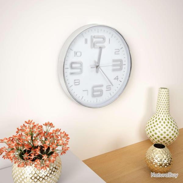 Horloge murale 30 cm Argent�