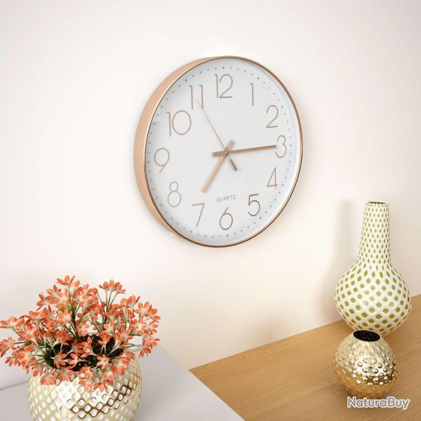 Horloge murale 30 cm Or ros�
