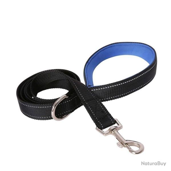 Laisse pour chien r�fl�chissante bleue - Taille M