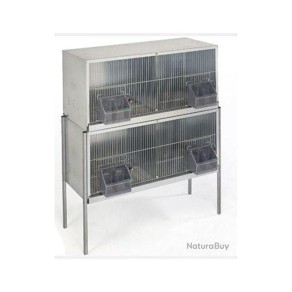 Cage pigeons 1,20m-4 compartiments avec pieds