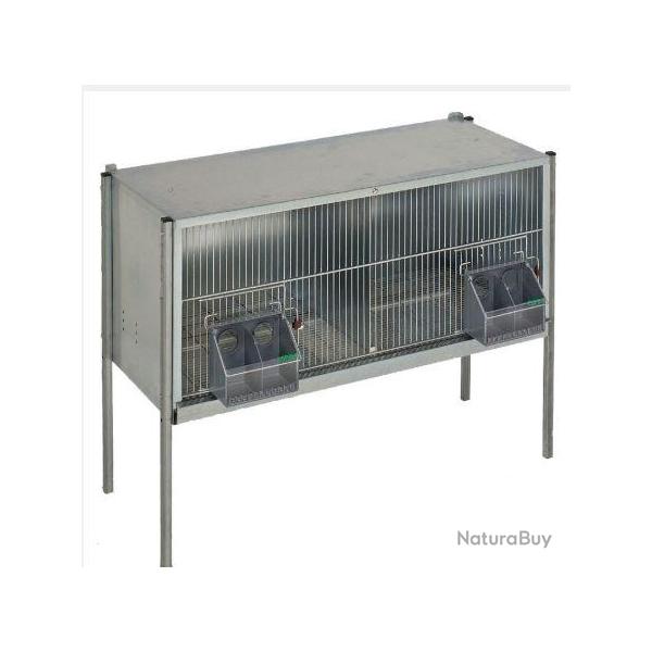Cage pigeons 1m-2 compartiments avec pieds