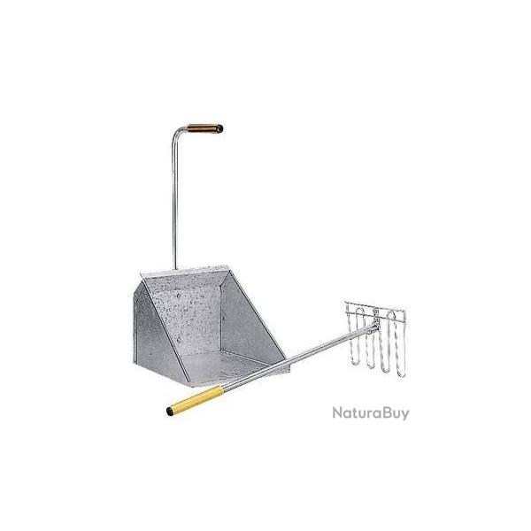 Pelle � poussi�re de fumier avec r�teau -en m�tal