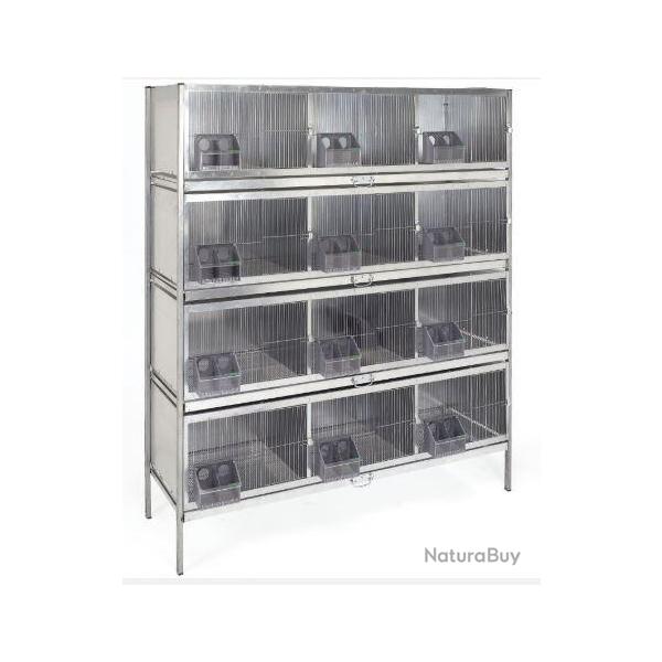 Cage 12 compartiments pour pigeons